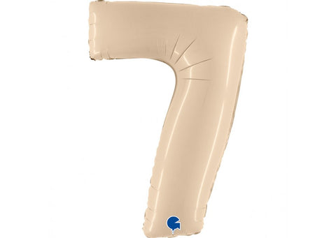 0-9 Cijfer Folieballon Satin Cream 102 cm