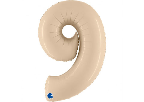 0-9 Cijfer Folieballon Satin Cream 102 cm