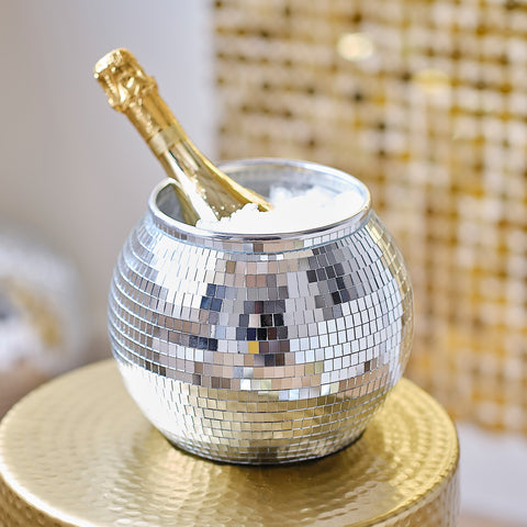 Zilveren Discobal Ice bucket