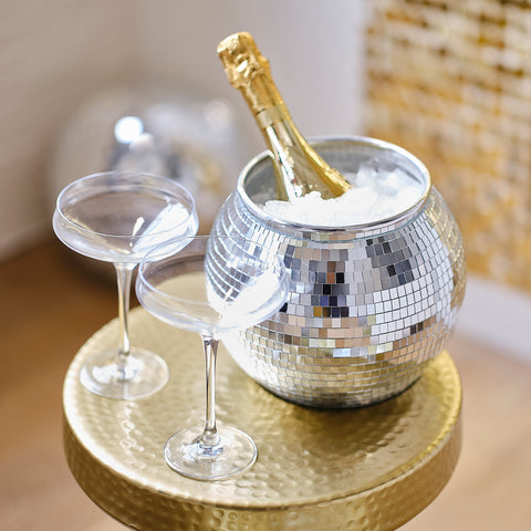 Zilveren Discobal Ice bucket
