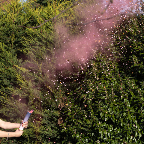 Rook Kanon met Confetti -Roze