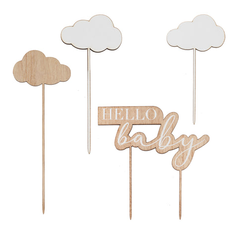 Houten Taarttopper | Hello Baby