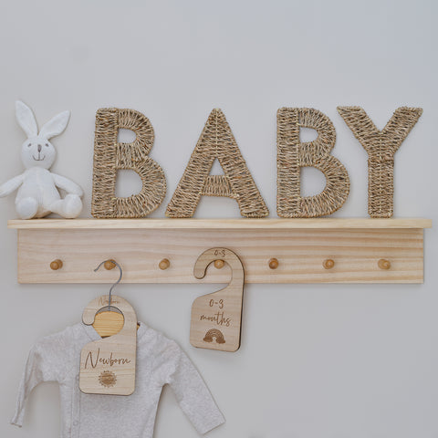 Rieten Baby Letters