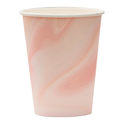 Bekers 8st. Pink Marble