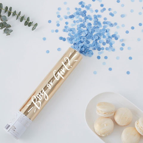 Gender Reveal Confetti Kanon - Blauw