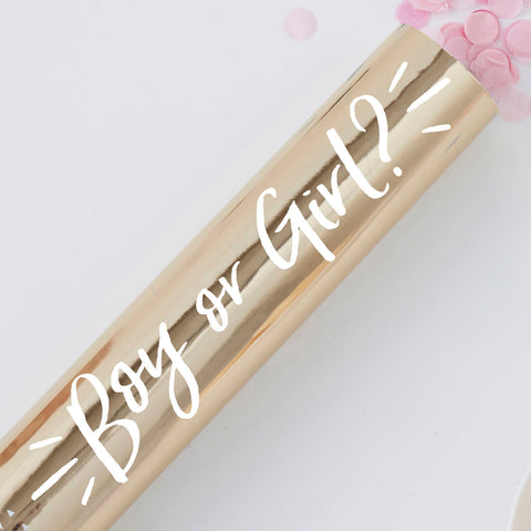 Gender Reveal Confetti Kanon - Roze