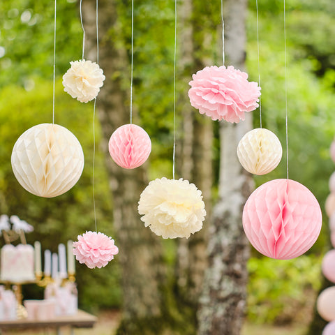 Honeycombs Roze en Crème