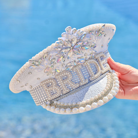 Bruidshoed met Glitters en Parels