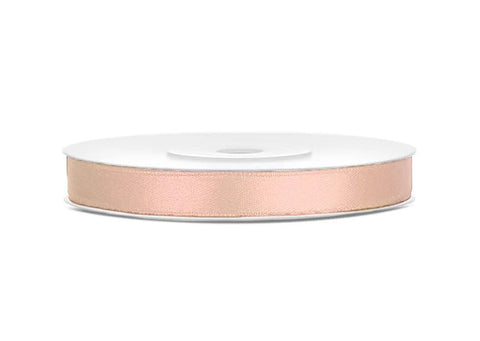 Satijnen Lint - Light Peach 6mm x 25m